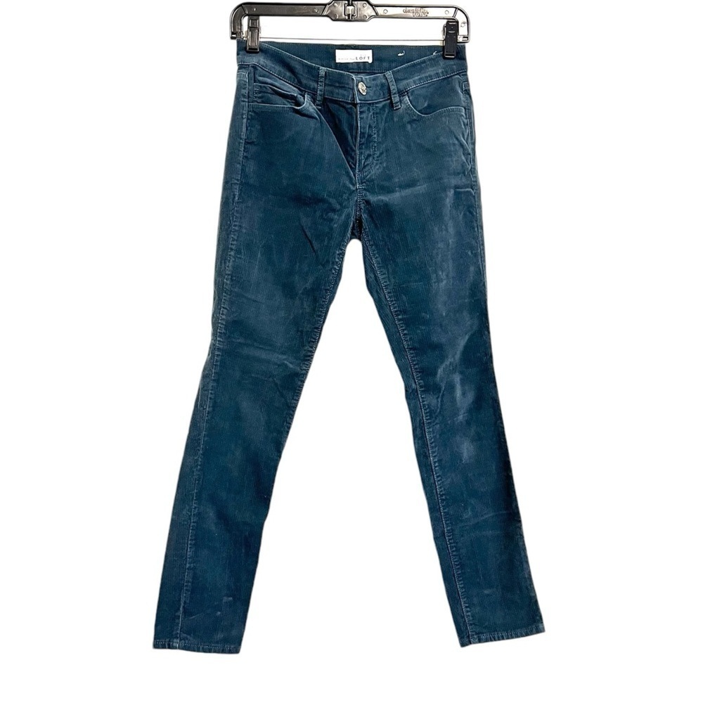 Loft - Dark Blue Green Corduroy Skinny Pants | Mid Rise | Size 2